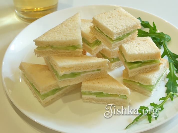 Английские сэндвичи с огурцом - Кулинарный пошаговый рецепт с фото.